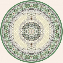 Круглый ковер из Турции Amira 4836A D.Blue-L.Grey (зелёный) Круг