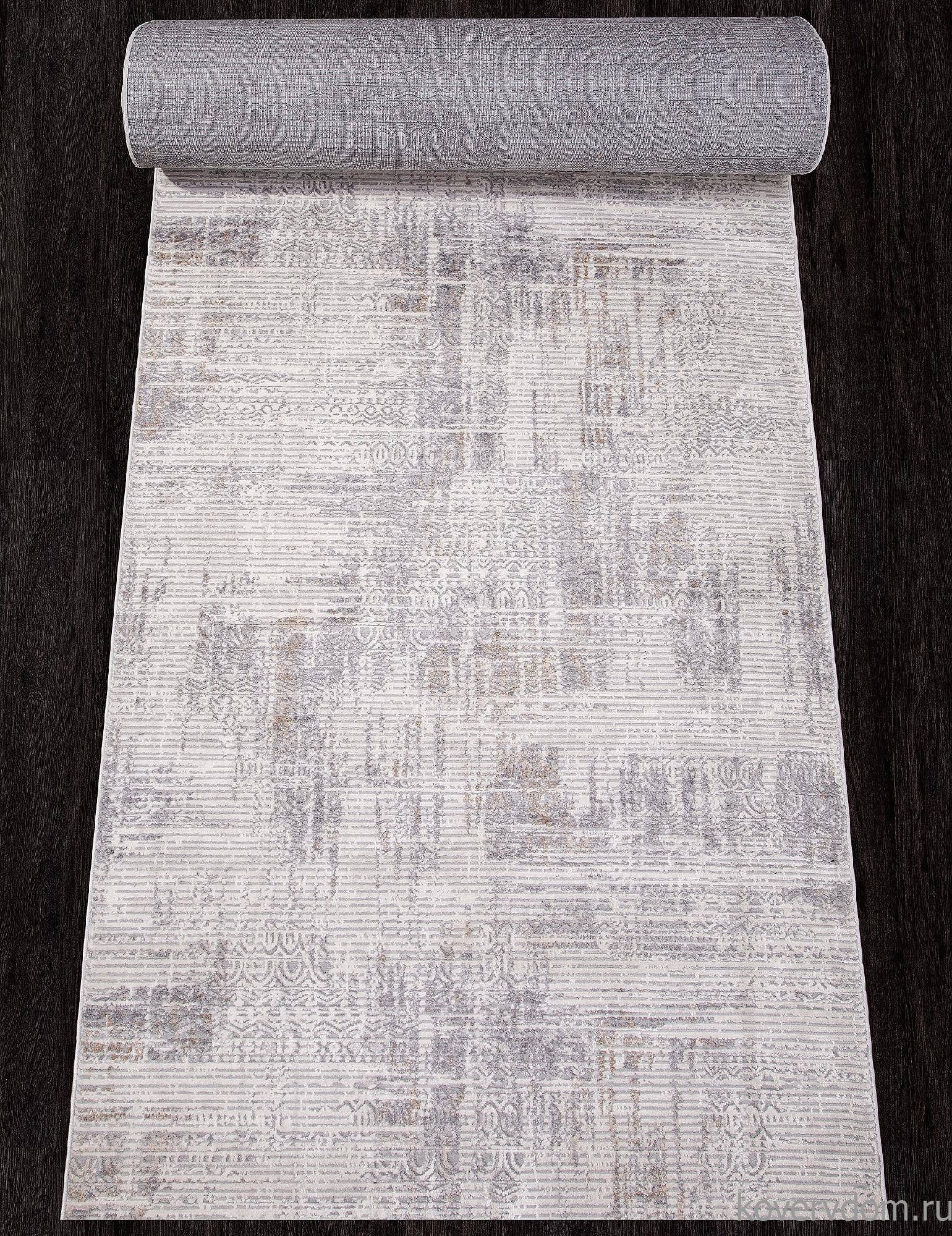 Ковровая Дорожка ALANYA 22403A WHITE / GREY SHR Ковровая Дорожка ALANYA 22403A WHITE / GREY SHR