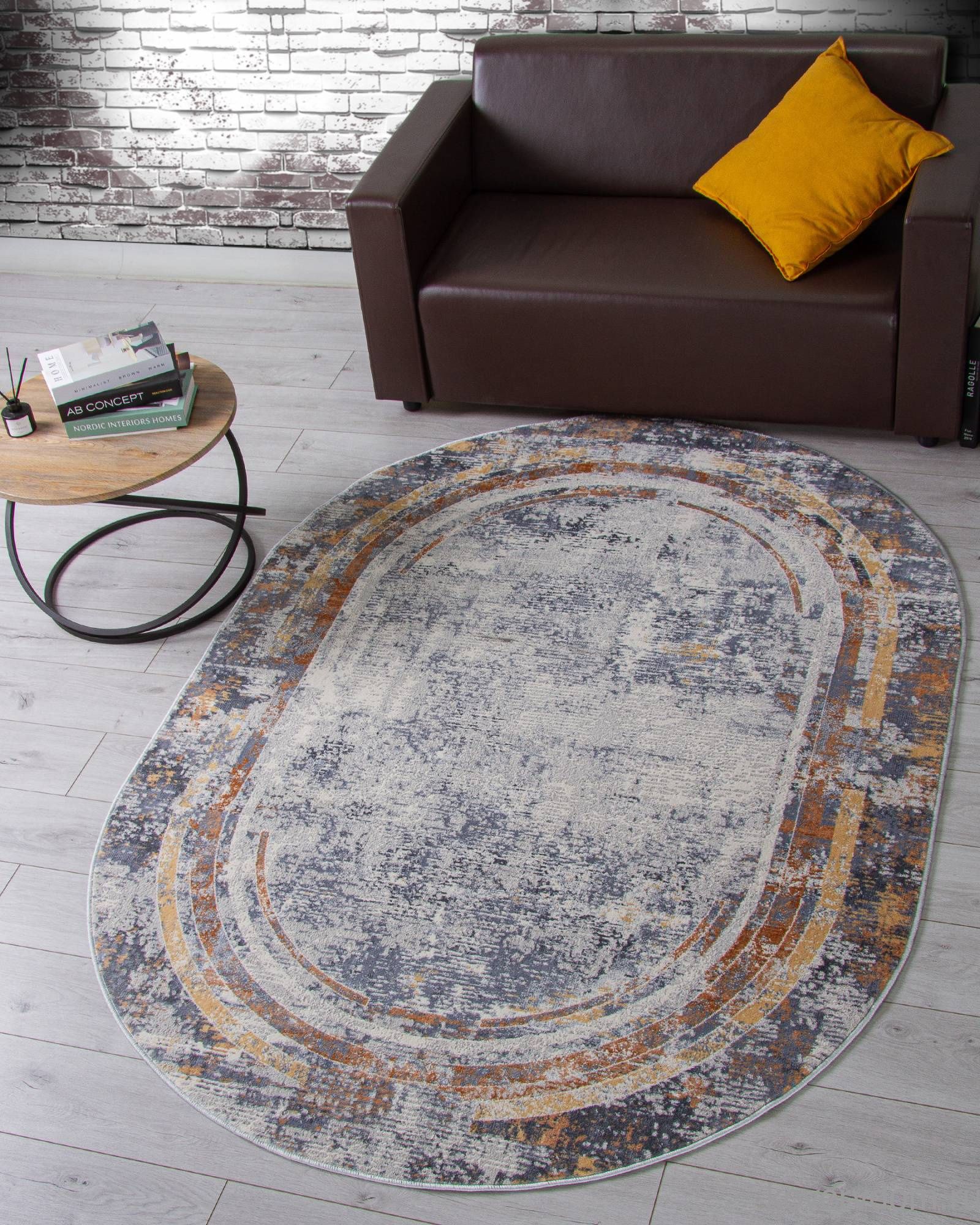 Ковер ZUMMA F258 ORANGE Овал