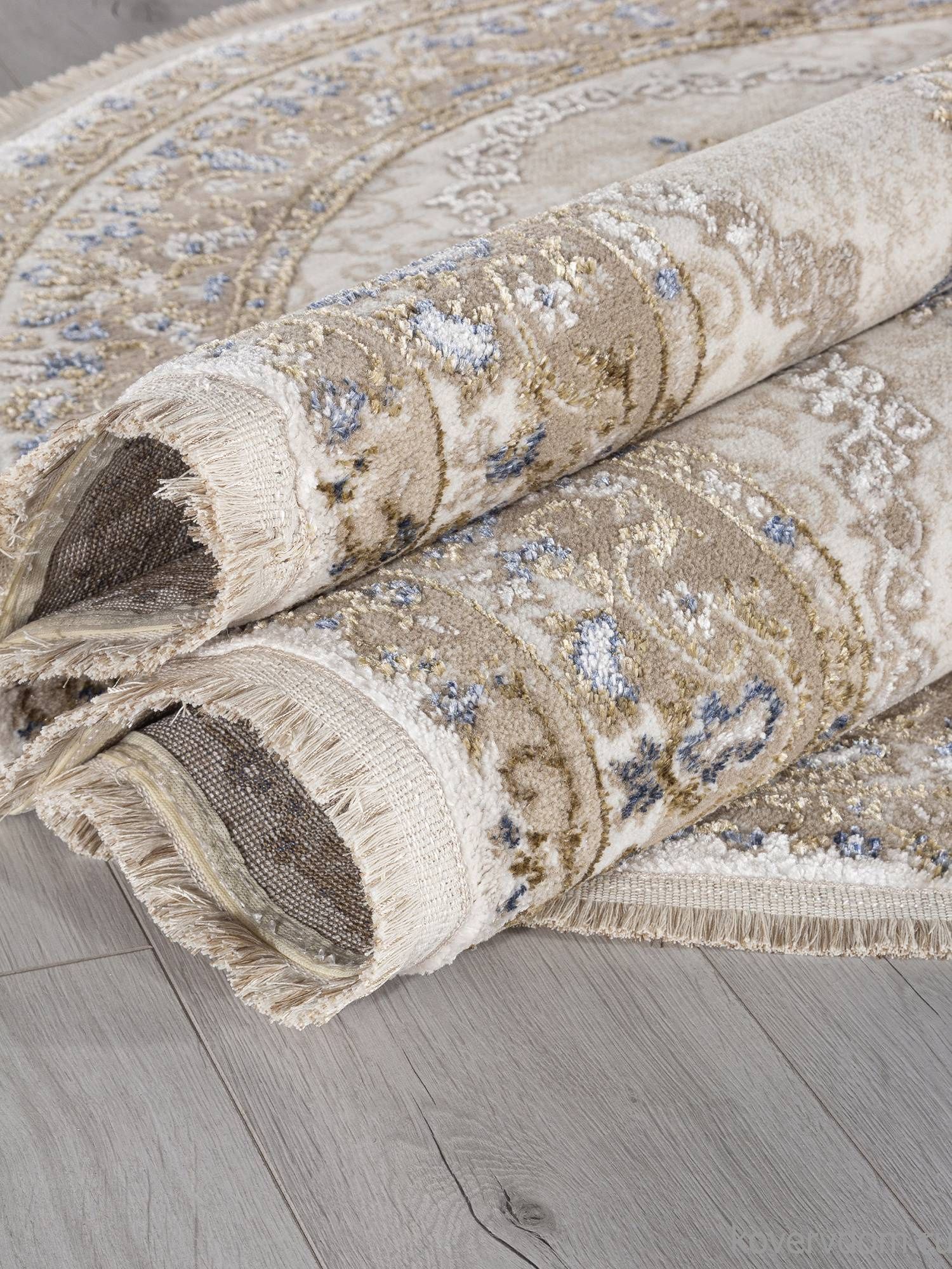 Ковер MOSSO 27226A BEIGE / BLUE Овал