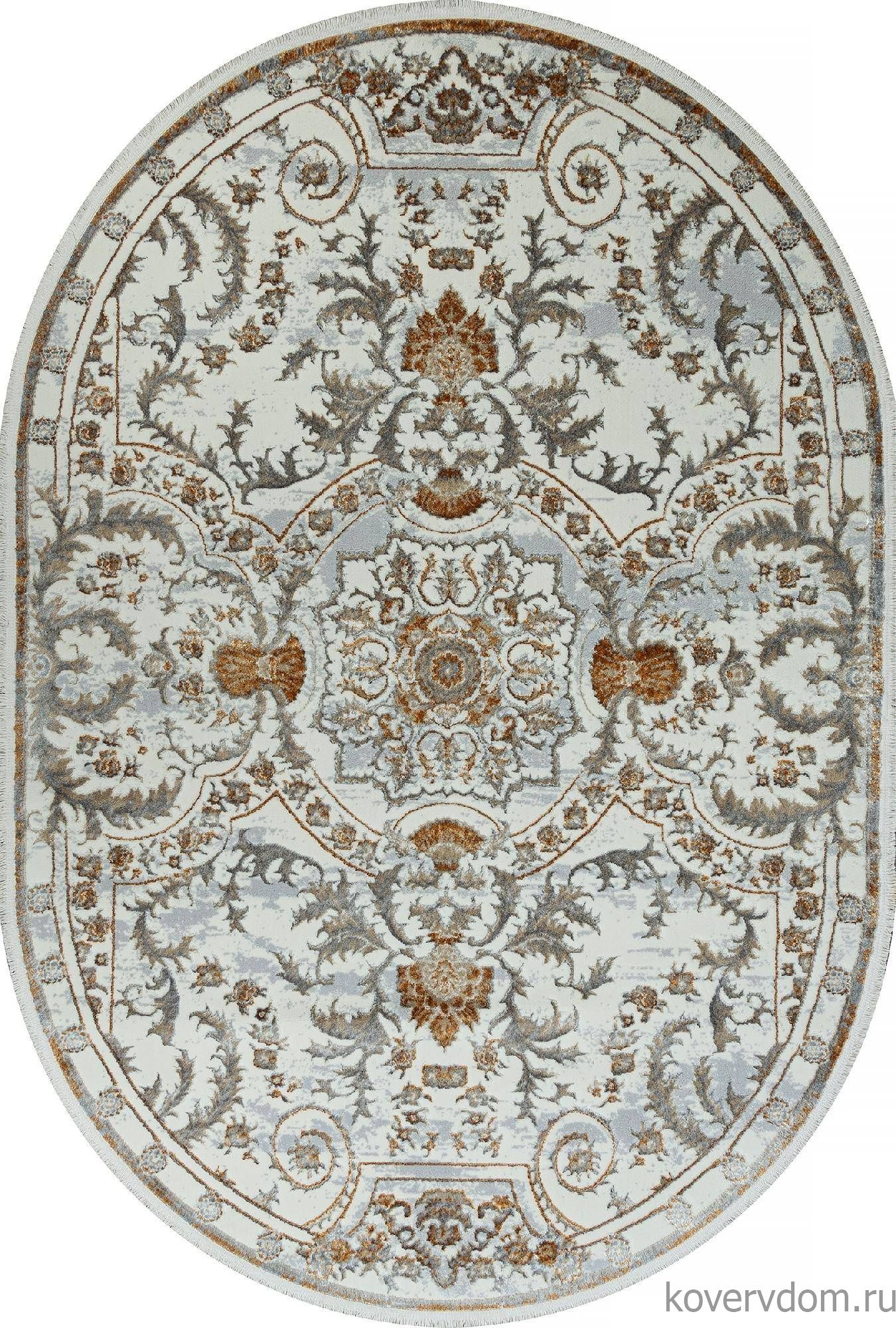 Ковер SAHARA-A 00765A GOLD FDY / CREAM HB Овал