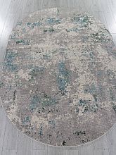 Круглый ковер LIMAN F477 GRAY-BLUE Овал
