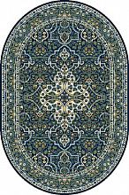 Овальный ковер обычный ворс STANDARD Laurus navy blue ОВАЛ