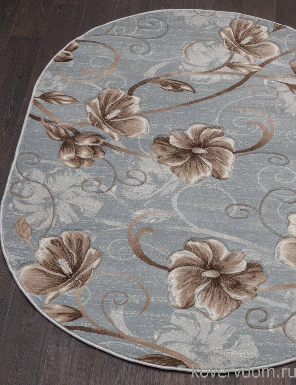 Ковер MEGA CARVING 1059 L.BLUE-BROWN Овал Ковер MEGA CARVING 1059 L.BLUE-BROWN Овал