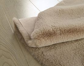 Ковер из искусственного меха RABBIT PREMIUM MS1000 BEIGE Круг