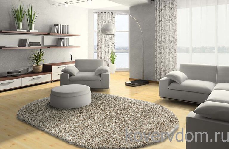 Длинноворсовый шерстяной ковер RHAPSODY 2501 102 ОВАЛ Длинноворсовый шерстяной ковер RHAPSODY 2501 102 ОВАЛ