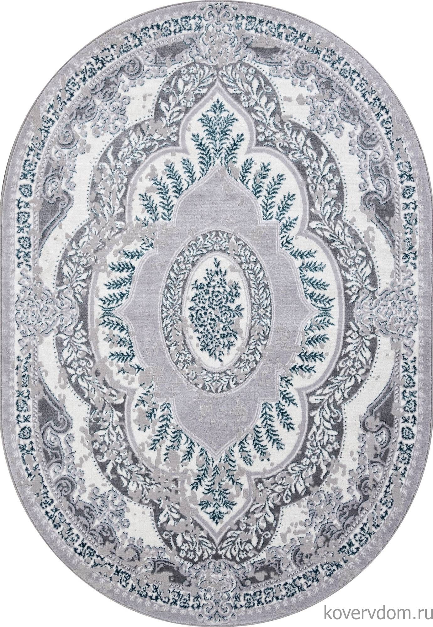 Ковер PALERMO F290 GRAY Овал