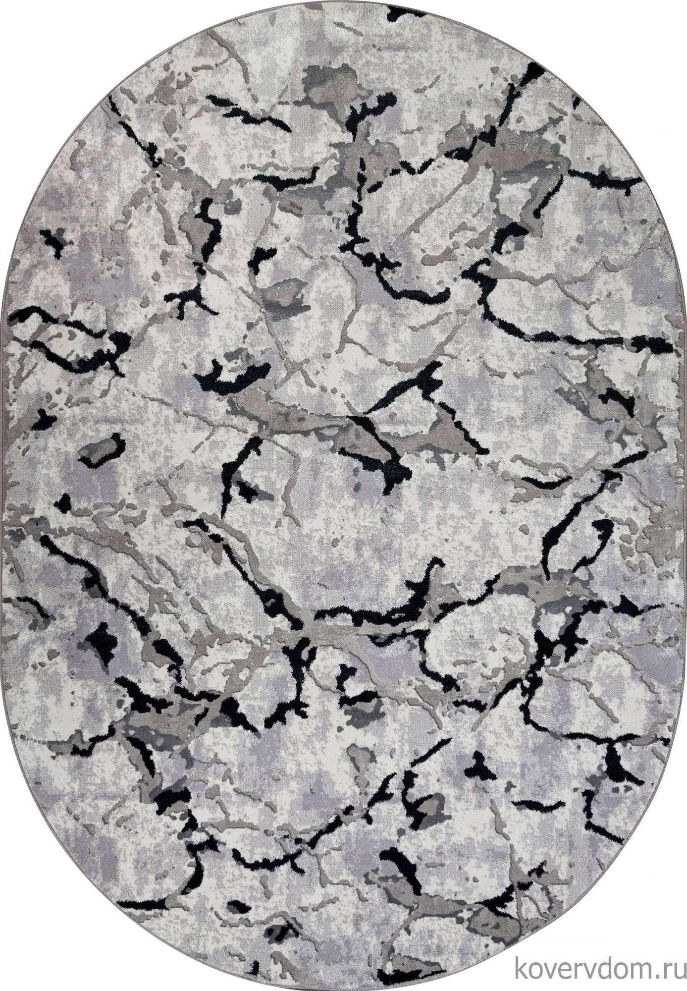 Ковер PALERMO F289 DARK GRAY Овал