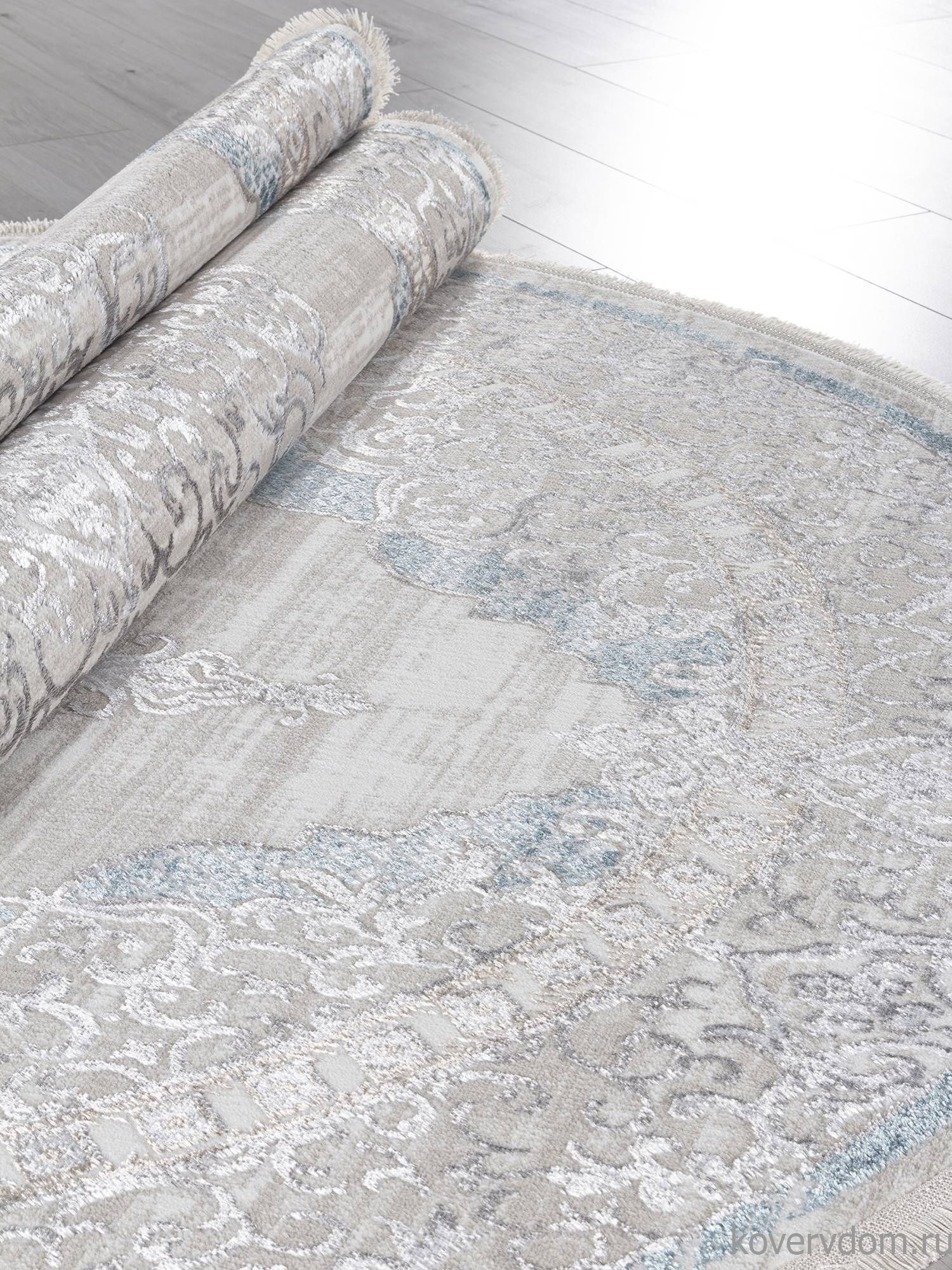 Ковер EFSAN L279A CREAM SHRINK / BLUE FDY Овал