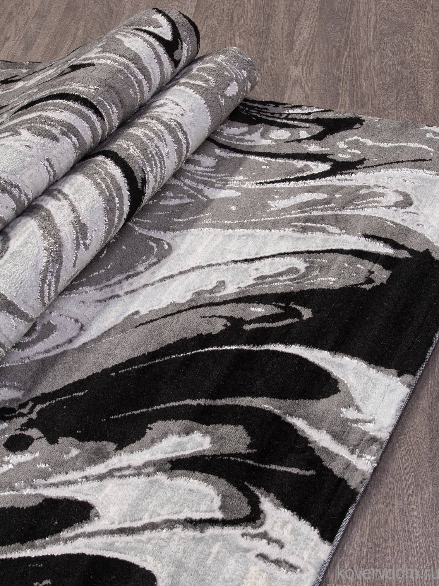 Ковер Valentino Y503A LIGHT GREY SHIRINK / BLACK Ковер Valentino Y503A LIGHT GREY SHIRINK / BLACK