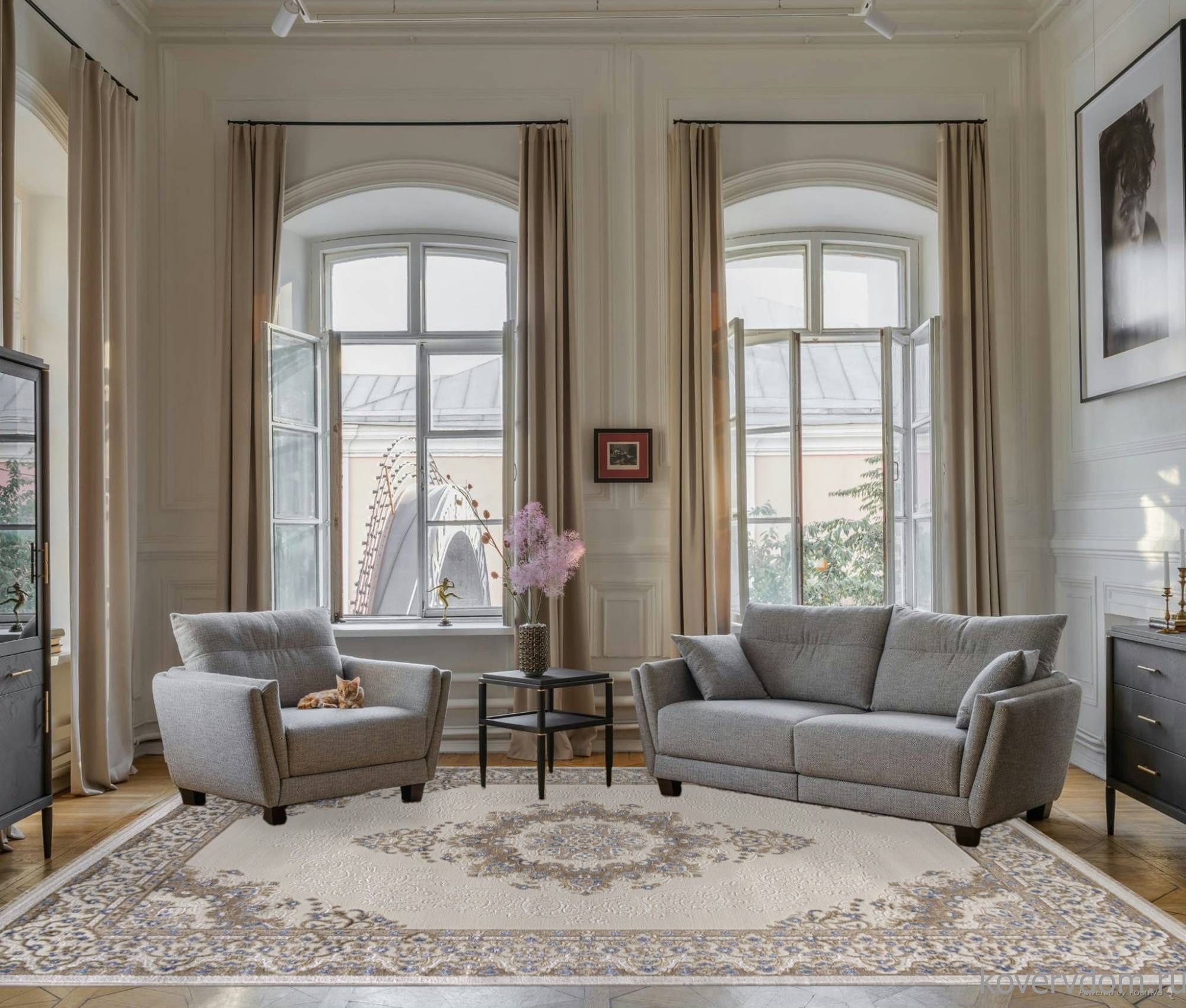 Ковер ESSA 27236A CREAM / BLUE