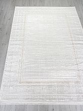 Пушистый круглый ковер SHINE 31848A CREAM / WHITE