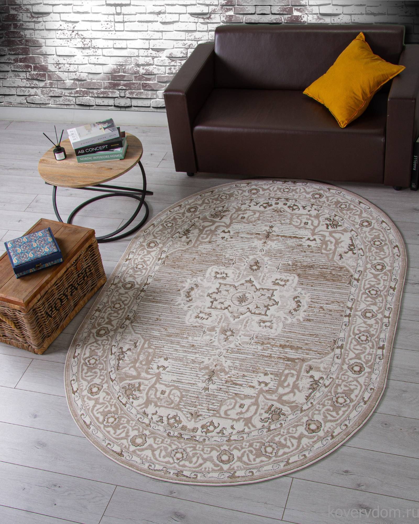 Ковер NOVA 04089A CREAM HB / LIGHT GRI HB Овал