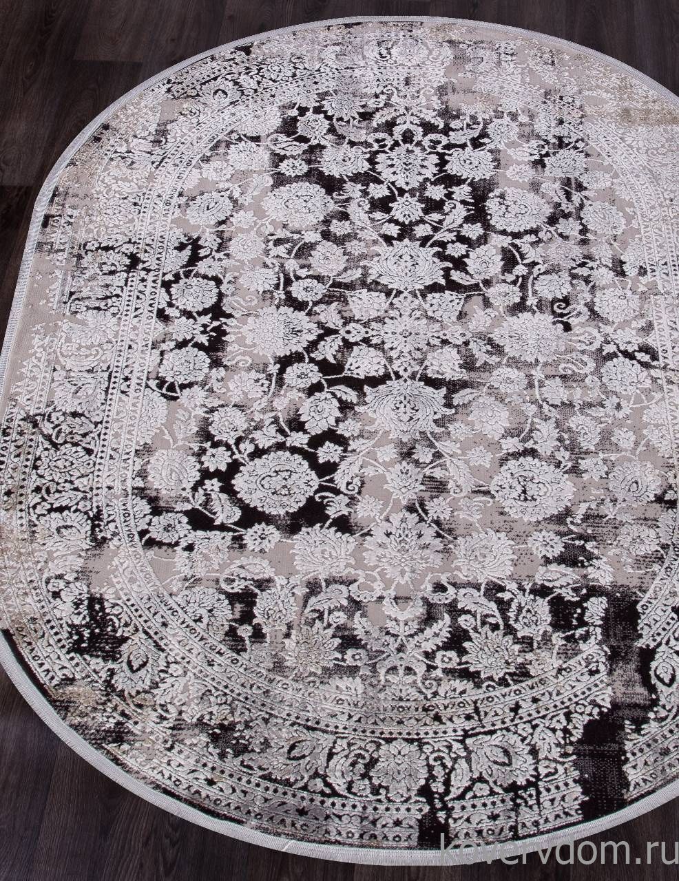 Ковер ROXANNE 17102 L.GREY / D.GREY Овал Ковер ROXANNE 17102 L.GREY / D.GREY Овал