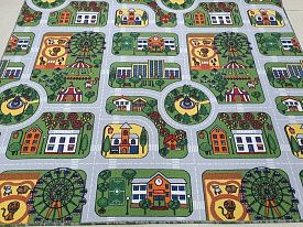 Детский ковер на дачу-палас с дорогами ECOPOLIS-A