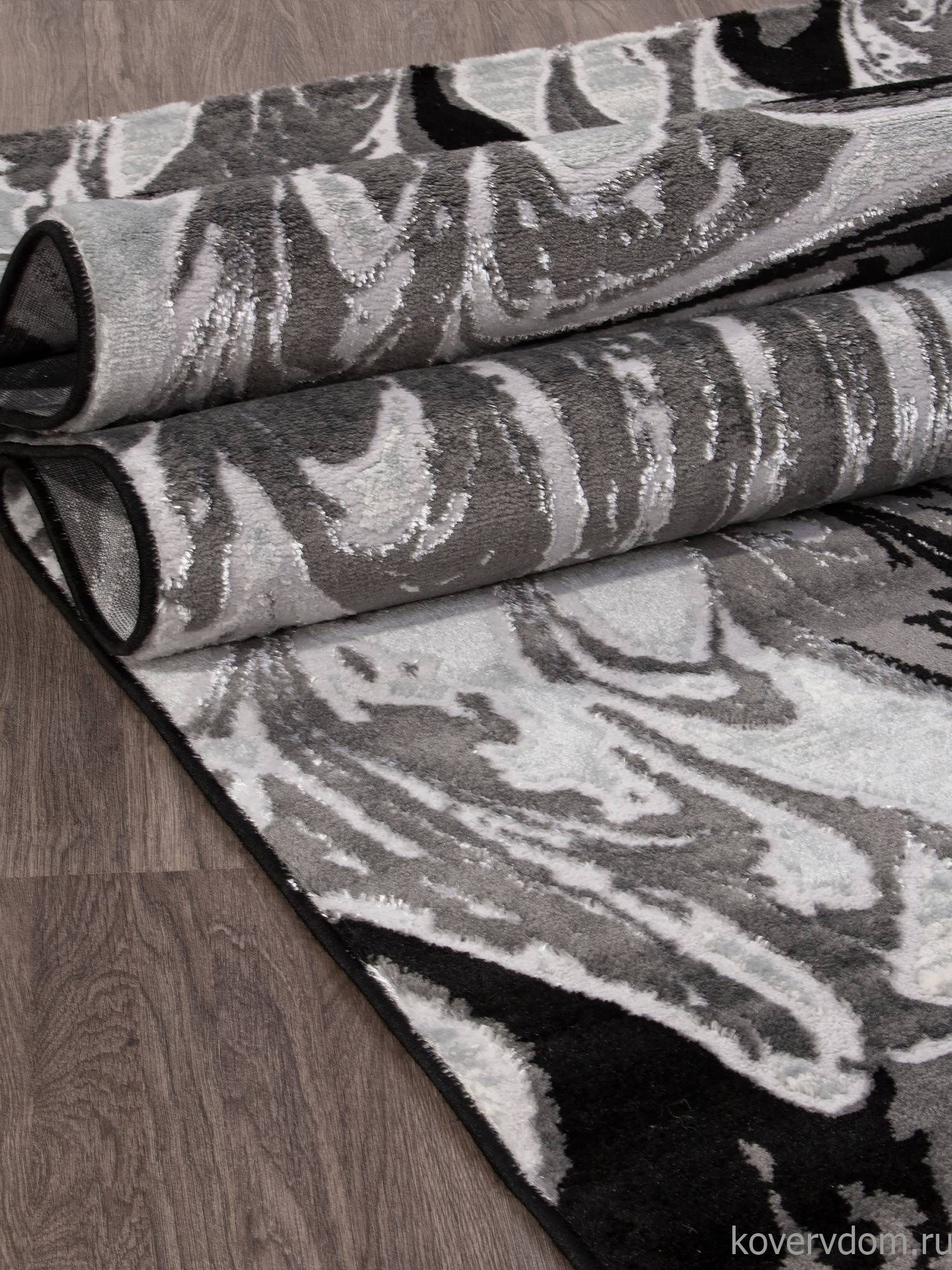 Ковер Valentino Y503A LIGHT GREY SHIRINK / BLACK Ковер Valentino Y503A LIGHT GREY SHIRINK / BLACK