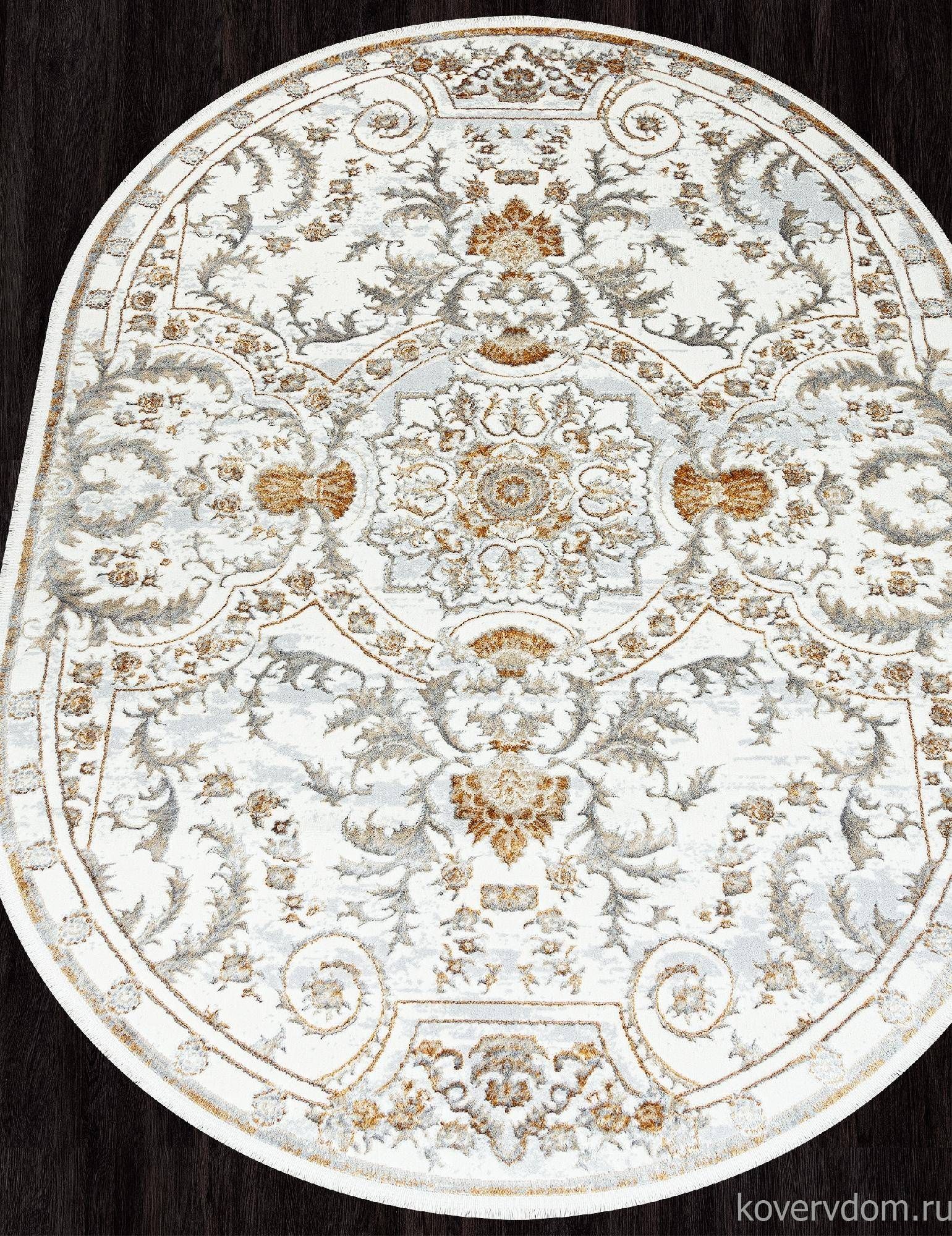 Ковер SAHARA-A 00765A GOLD FDY / CREAM HB Овал