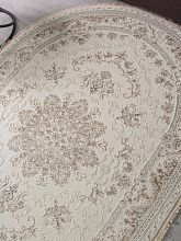 Ковер с бахромой Jasmine 35760Z CREAM / CREAM Овал